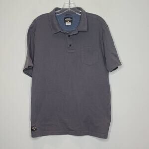 Quiksilver grey waterman polo shirt - large